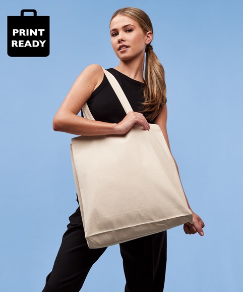 Recycled premium canvas spacious shopper