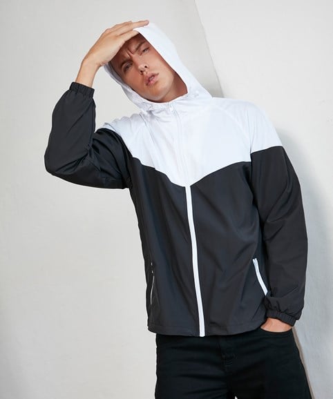 Two-tone tech windrunner jacket