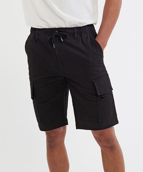 Men’s drawstring cargo utility shorts