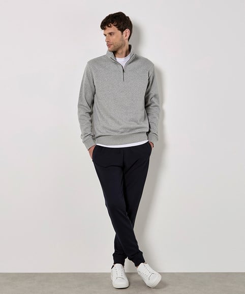 Regular fit ¼-zip sweatshirt