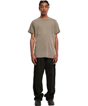 T-shirt à col rond délavé à l’acide