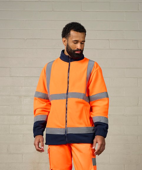High visibility full-zip fleece