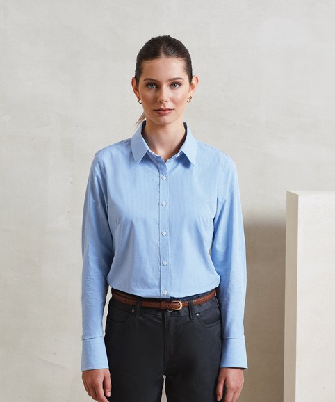 Chemise en coton à petits carreaux (Gingham) femme