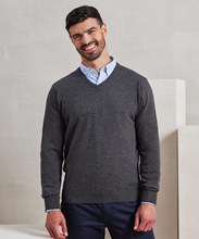 V-neck knitted sweater