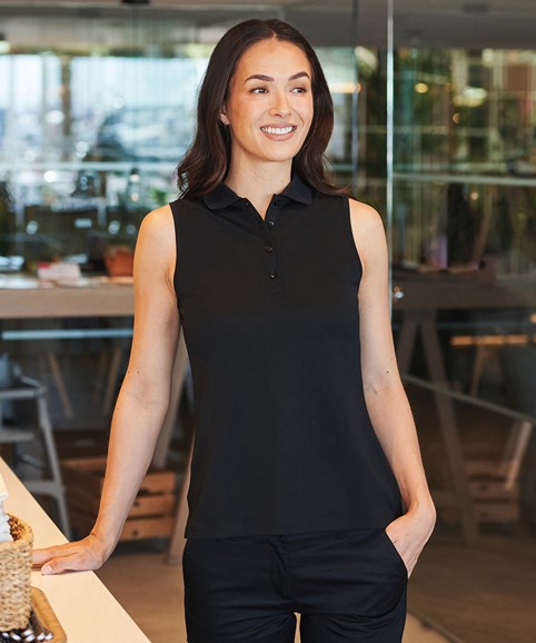 Women’s sleeveless Coolplus® polo shirt