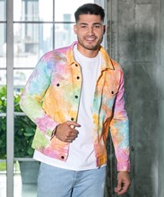 Veste en denim tie-dye