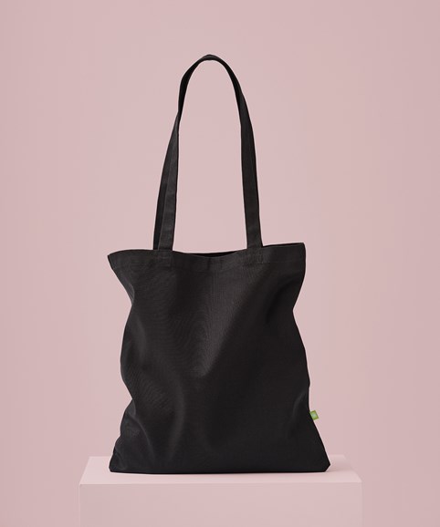 Premium organic canvas shopper long handle